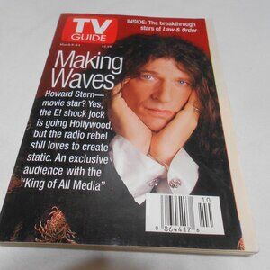 VINTAGE TV GUIDE MAKING WAVES HOWARD STERN STARS OF LAW & ORDER 📘 EUC